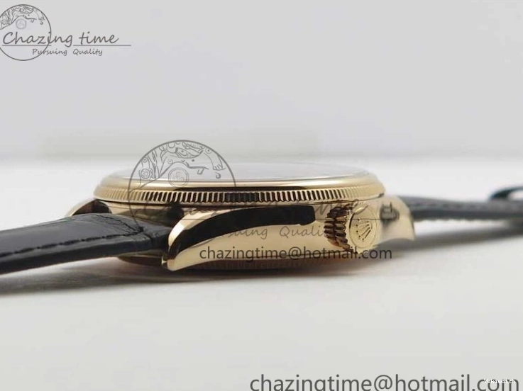 Markers Edition on Date BP Real Stick Cellini Black SA3165 RG 50519 Best Black Maker Dial Strap Leather 0725